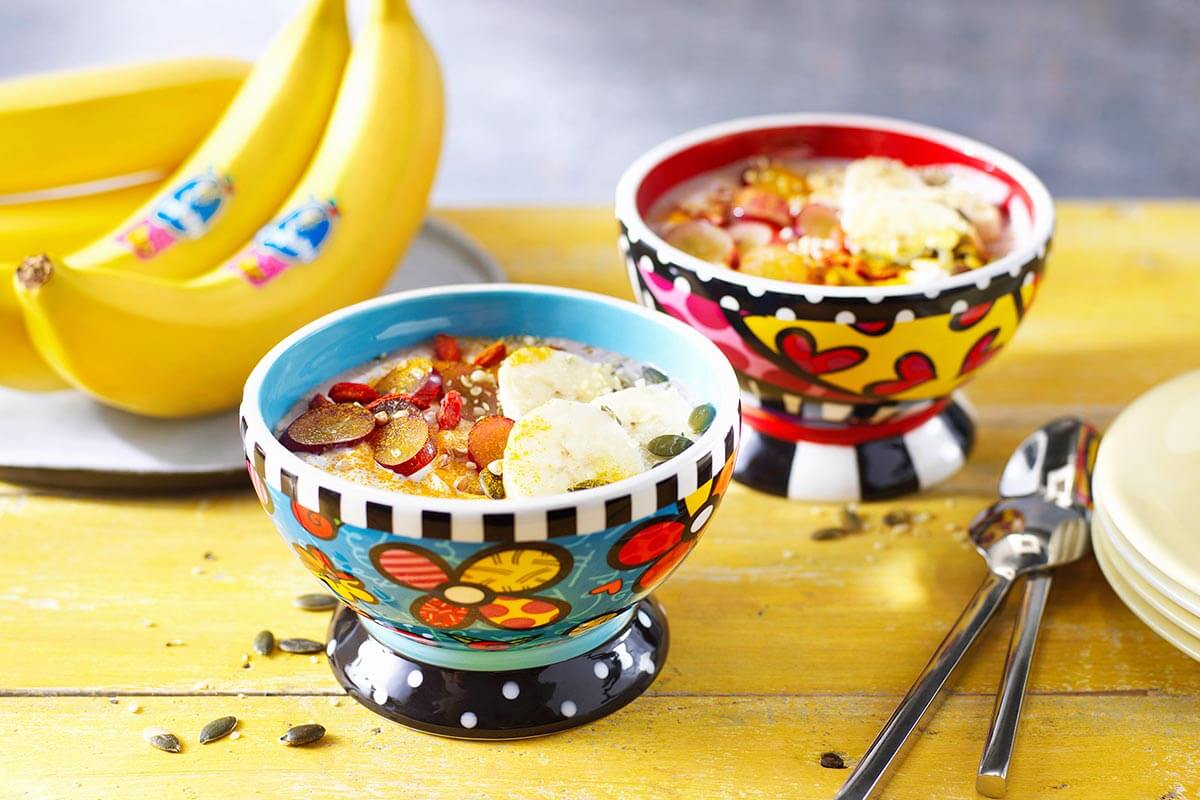 Chiquita Bananen Britto Kokos-Frühstück mit Açaibeeren