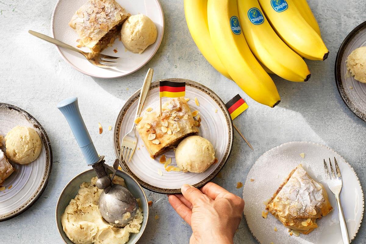 Chiquita Bananen- Strudel mit Mandeln