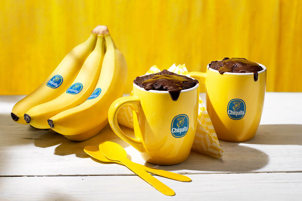 Brownie Tassenkuchen mit Chiquita Bananen