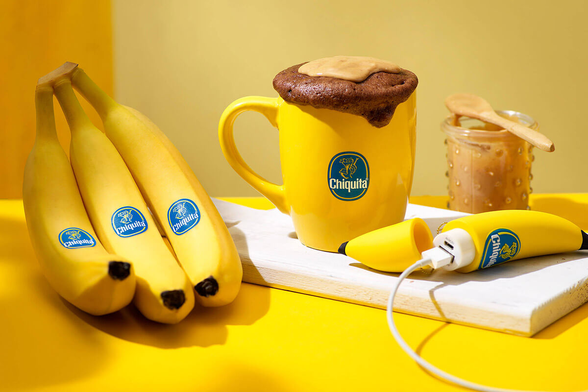 Schoko-Erdnussbutter Tassenkuchen mit Chiquita Bananen