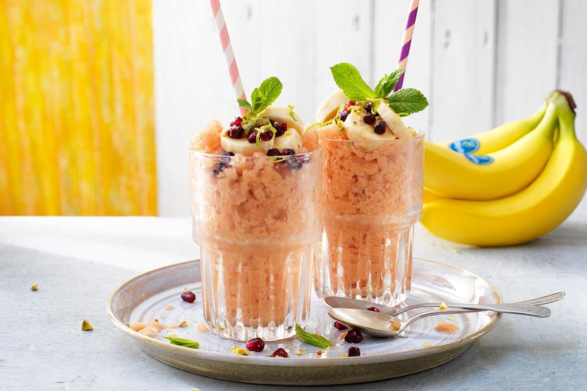 Frozen Smoothie mit Chiquita Bananen und Pfirsichen