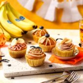 Halloween-Pumpkin-Muffins mit Chiquita Bananen