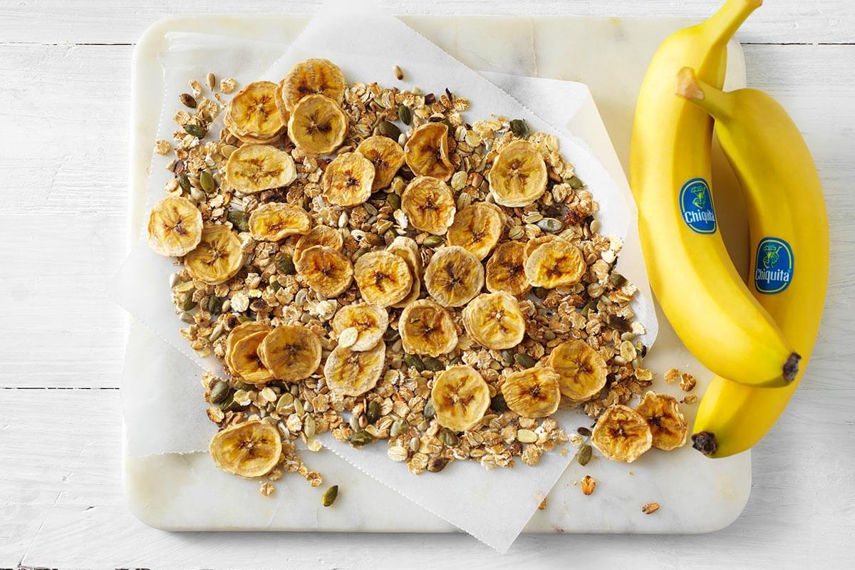 Selbstgemachte Chiquita Bananenchips