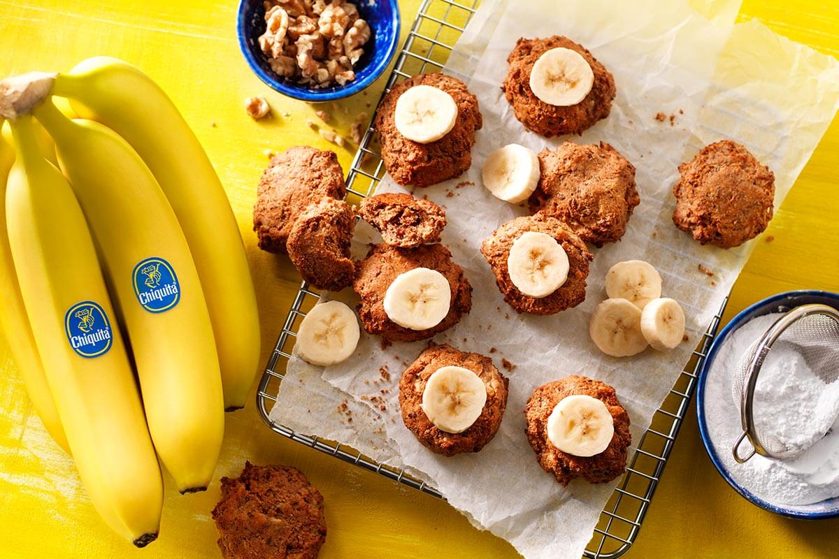 Vegane Chiquita Bananenbrotplätzchen aus überreifen Bananen | Chiquita-Rezepte