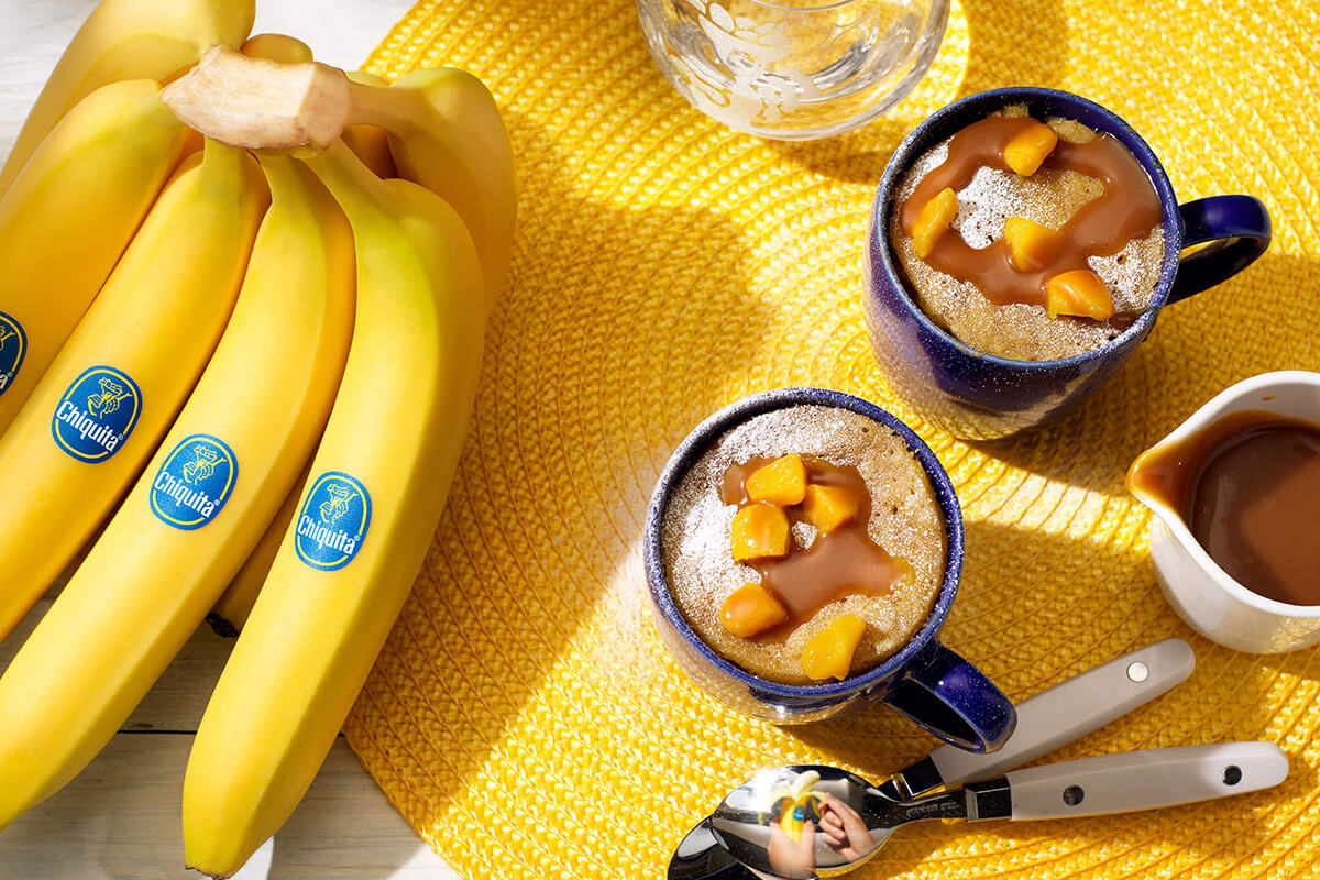 Tassenkuchen mit Kürbis und Chiquita Bananen