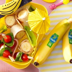 Wraps mit Chiquita Bananenscheiben und Erdnussbutter