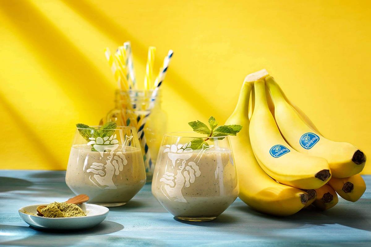 Smoothie mit Chiquita Banane und grünem Tee