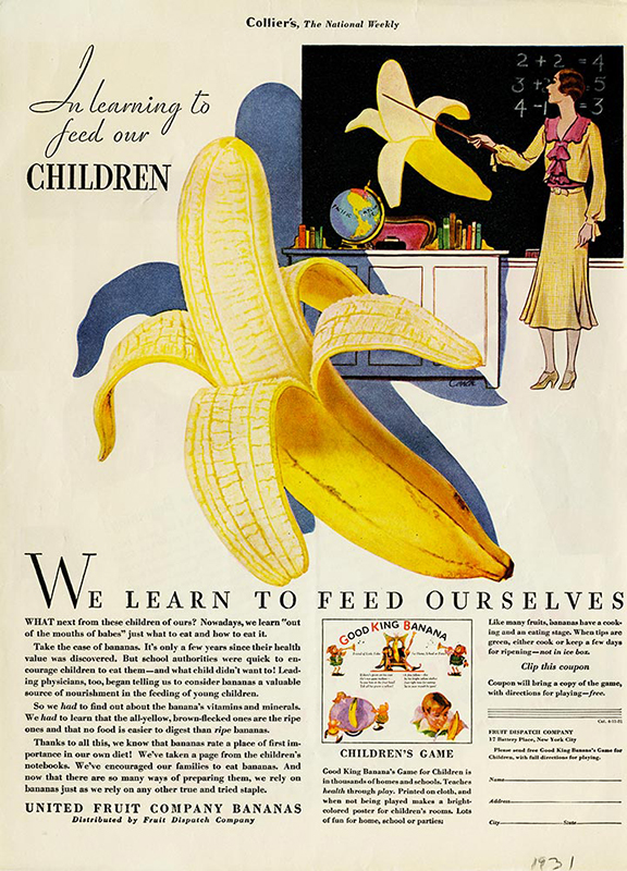 History-Ads-1931-Chiquita Lernen, wie man Kinder füttert