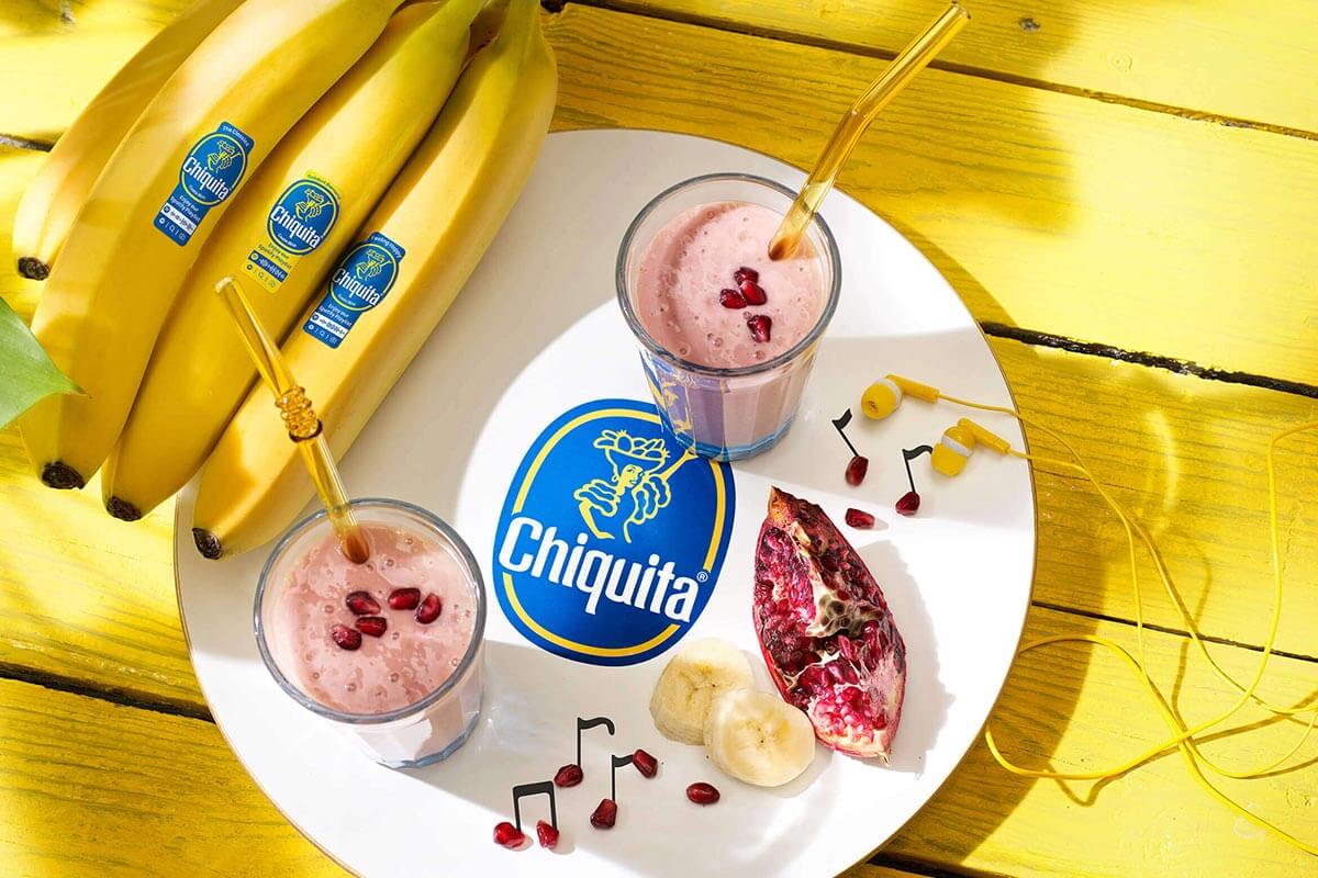 Smoothie mit Chiquita Banane und Granatapfel