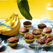 Vegane Schokomuffins mit Chiquita Bananen