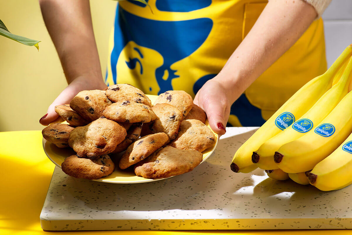 Einfache Schokokekse mit Chiquita Banane