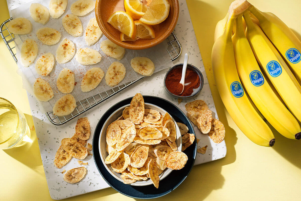 Gesunde Chiquita Bananenchips aus dem Ofen ¦ Chiquita Rezepte