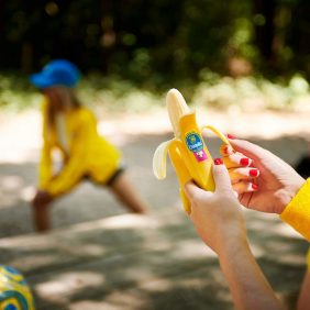 Bananen vor dem Radfahren oder Joggen essen