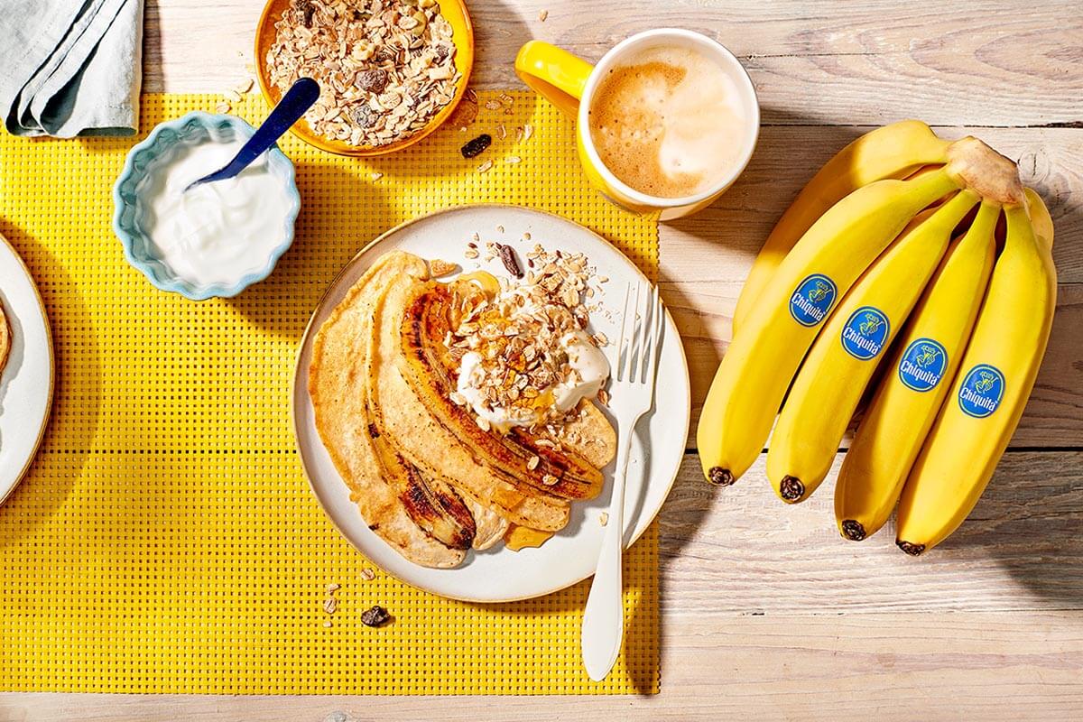 Bananenbrot-Pancakes mit Chiquita Bananen