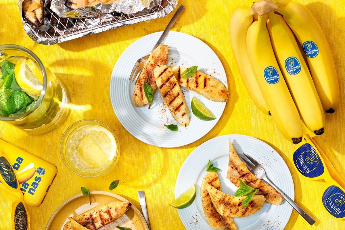 Gegrillte BBQ Chiquita Bananen mit Zimt