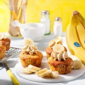 Cupcakes mit Chiquita Bananen und Erdnussbutter