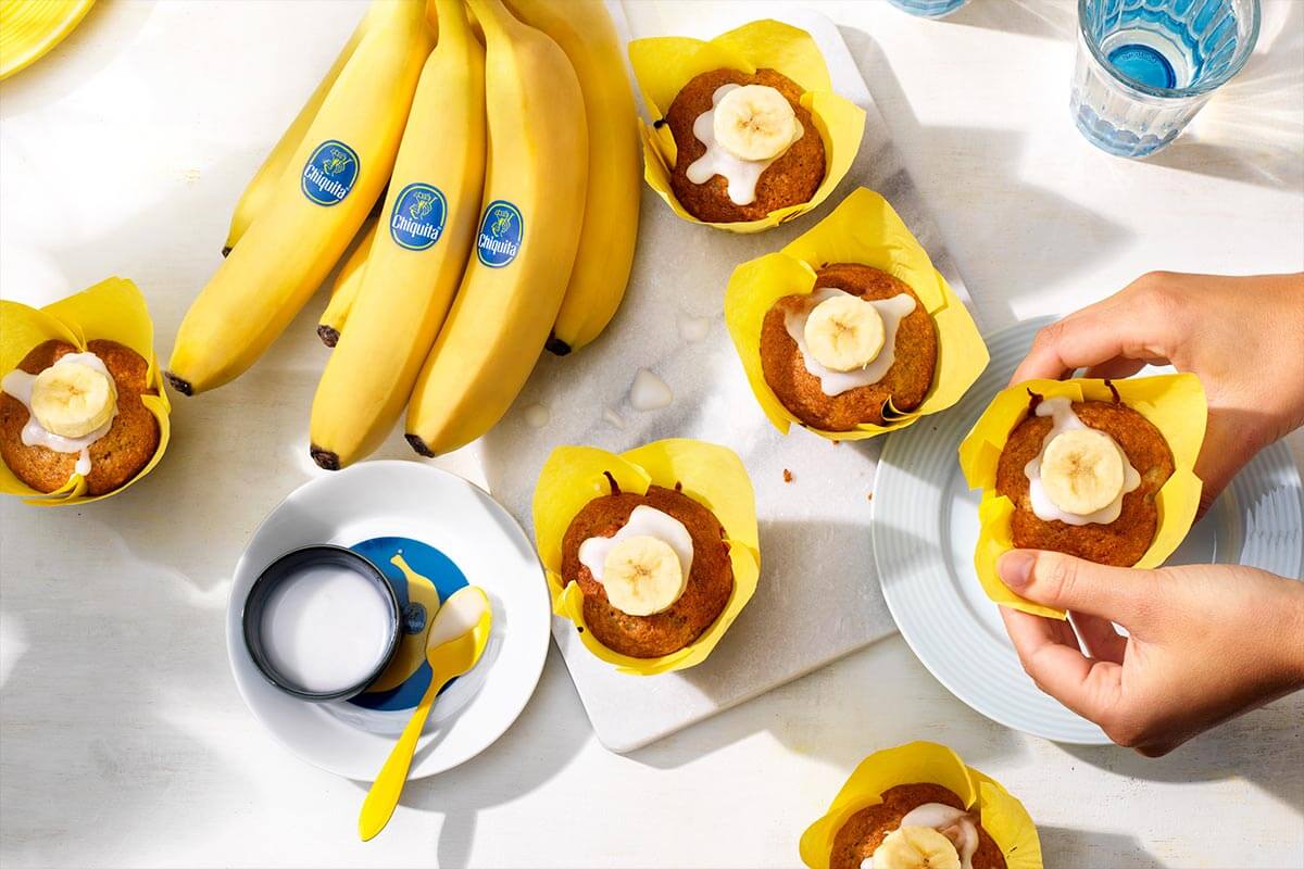 Vegane Cupcakes mit Chiquita Bananen-Creme