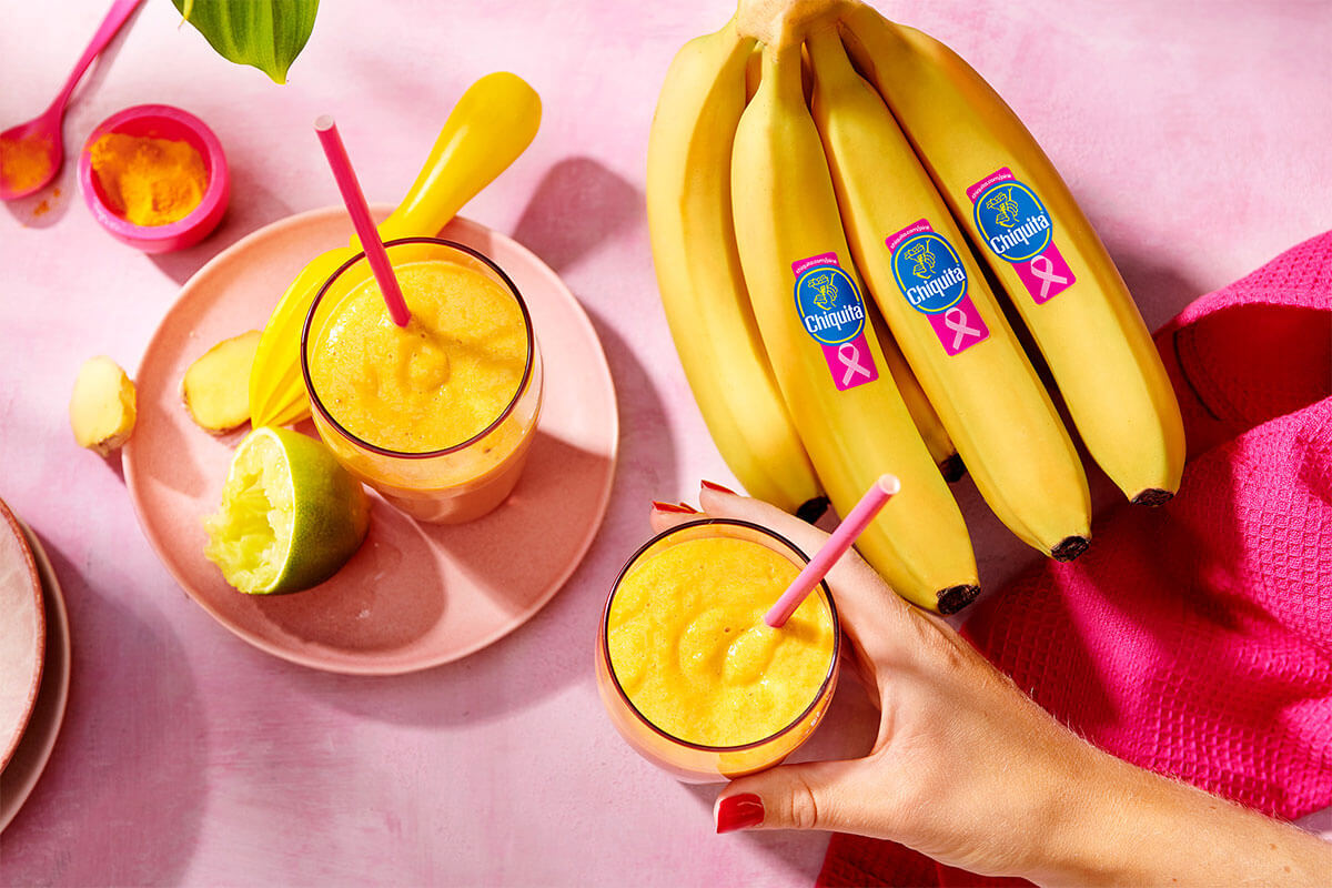 Smoothie mit Chiquita Bananen, Birnen und Kurkuma