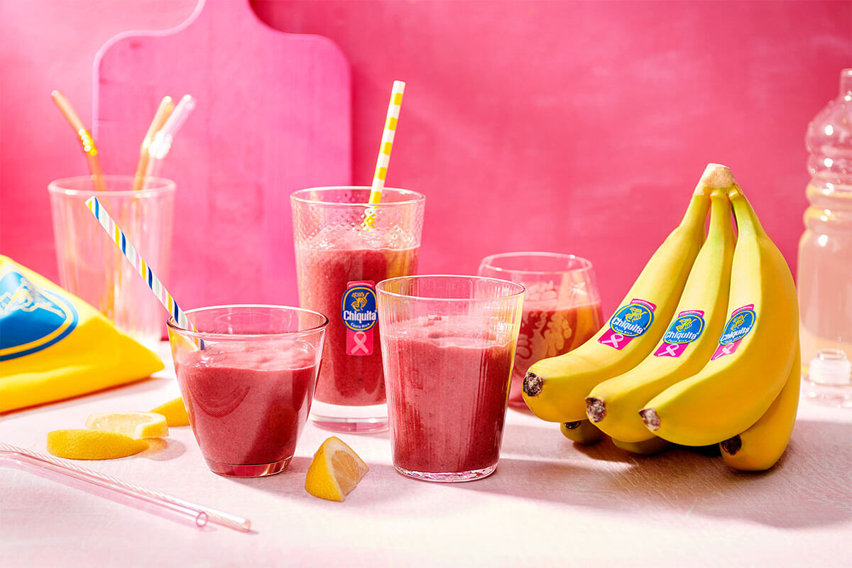 Smoothie mit Chiquita Bananen, Karotten, roter Bete, Gurke