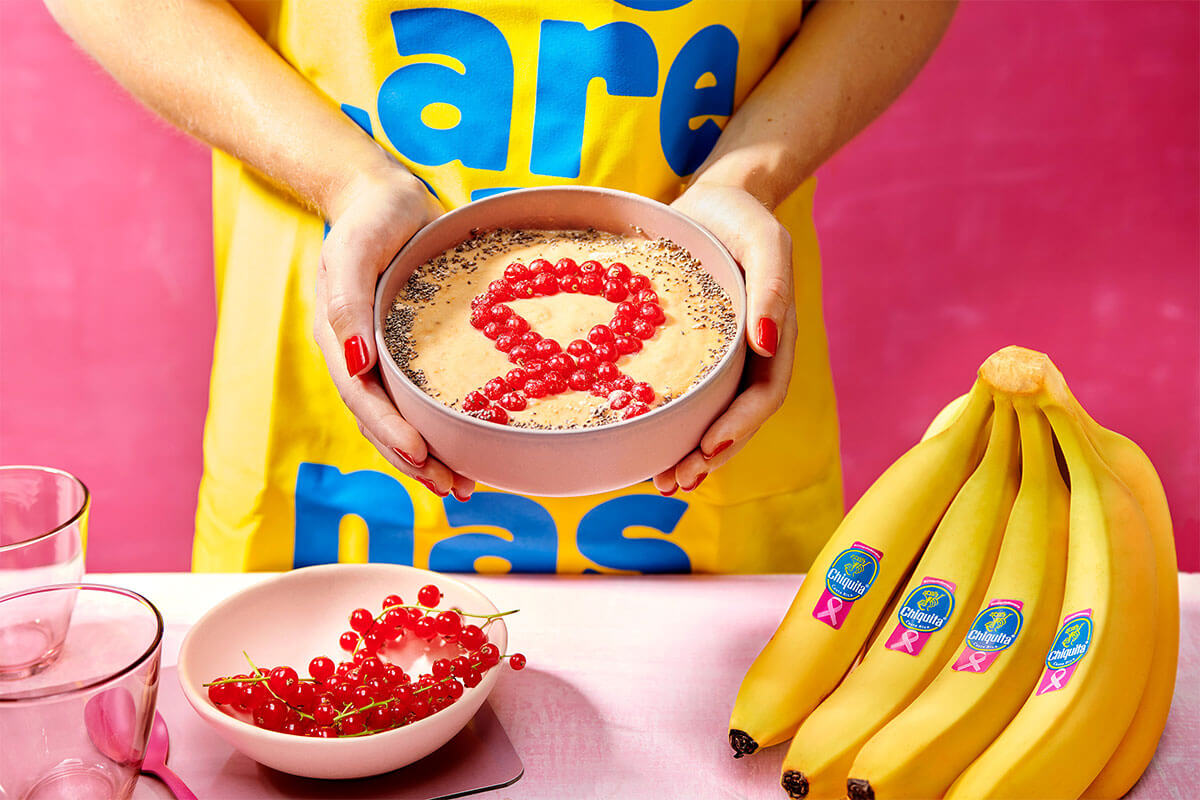 Smoothie Bowl mit Chiquita Banane, Mango und Ananas