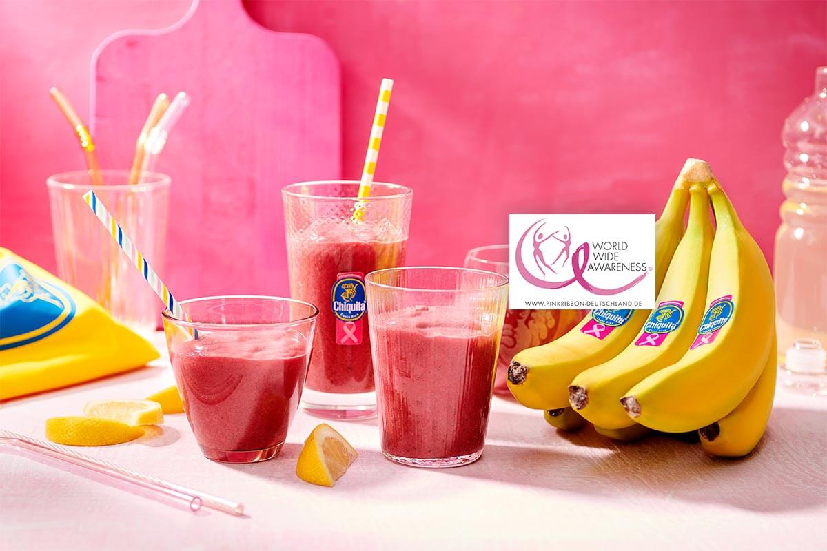 Smoothie mit Chiquita Bananen, Karotten, Rote-Bete-Pulver, Gurke