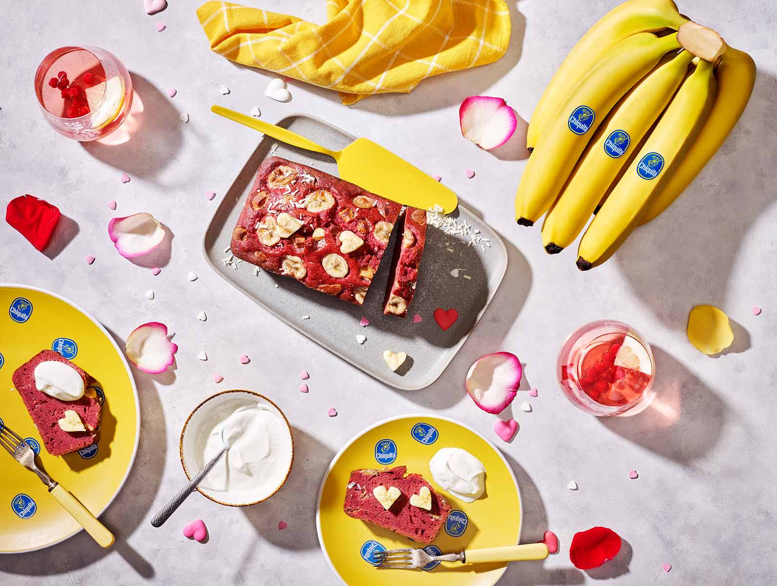 Samtig weiches Chiquita Bananenbrot zum Valentinstag