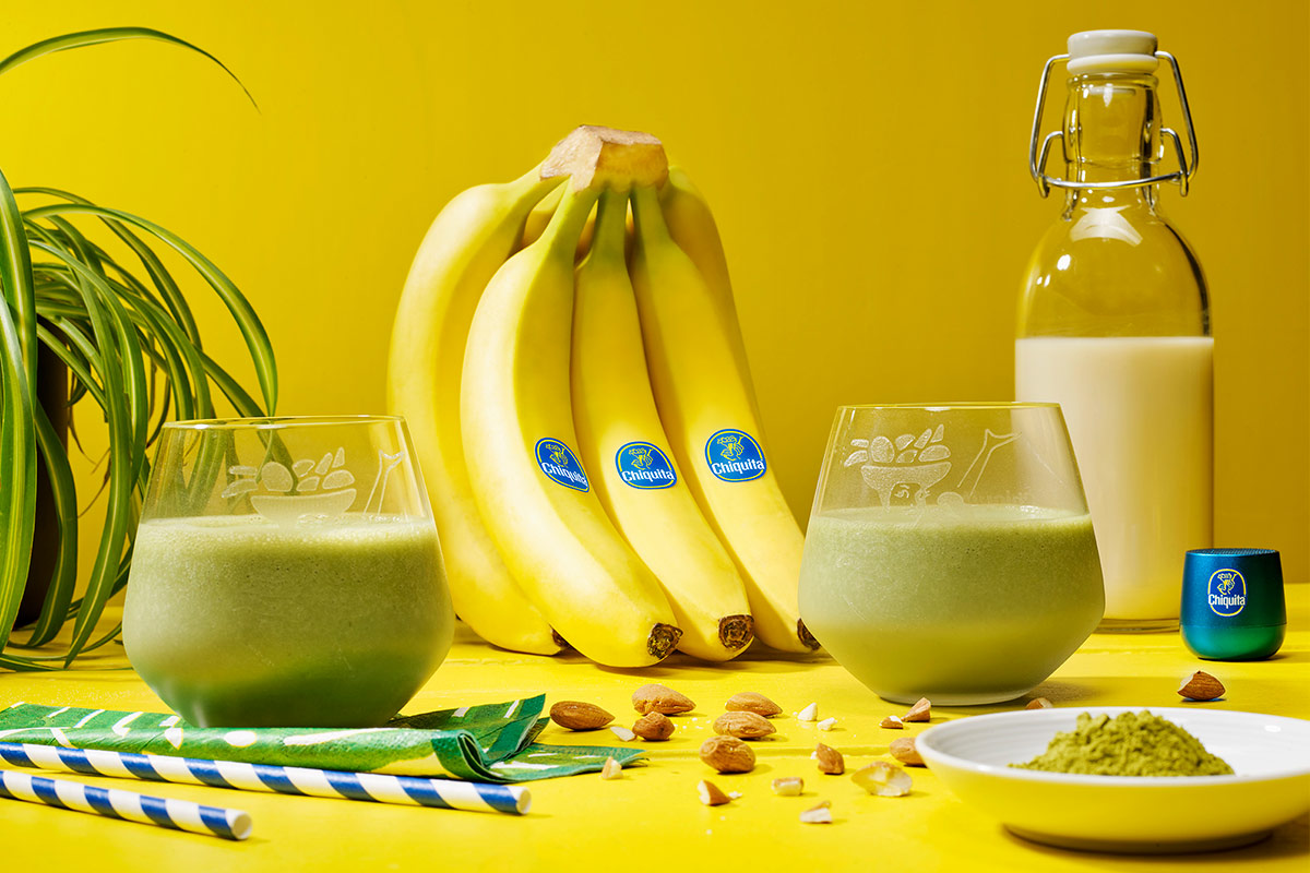 Gefrorener Bananen-Matcha-Smoothie von Chiquita