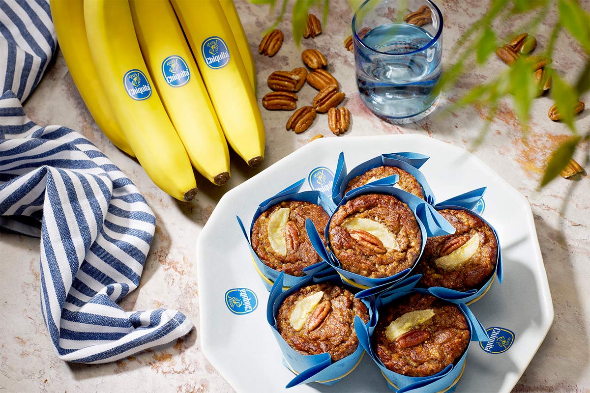 Paleo Bananen-Pekannuss-Muffins von Chiquita