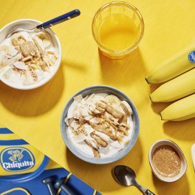 Pre Workout Mandelbutter-Bananen-Kokosnuss-Energy-Bowl  von Chiquita