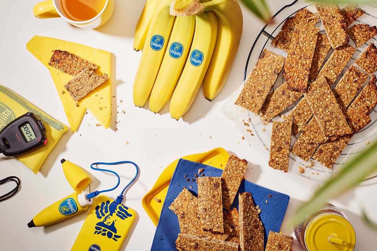 Bananen-Mandel-Energieriegel vor dem Workout von Chiquita