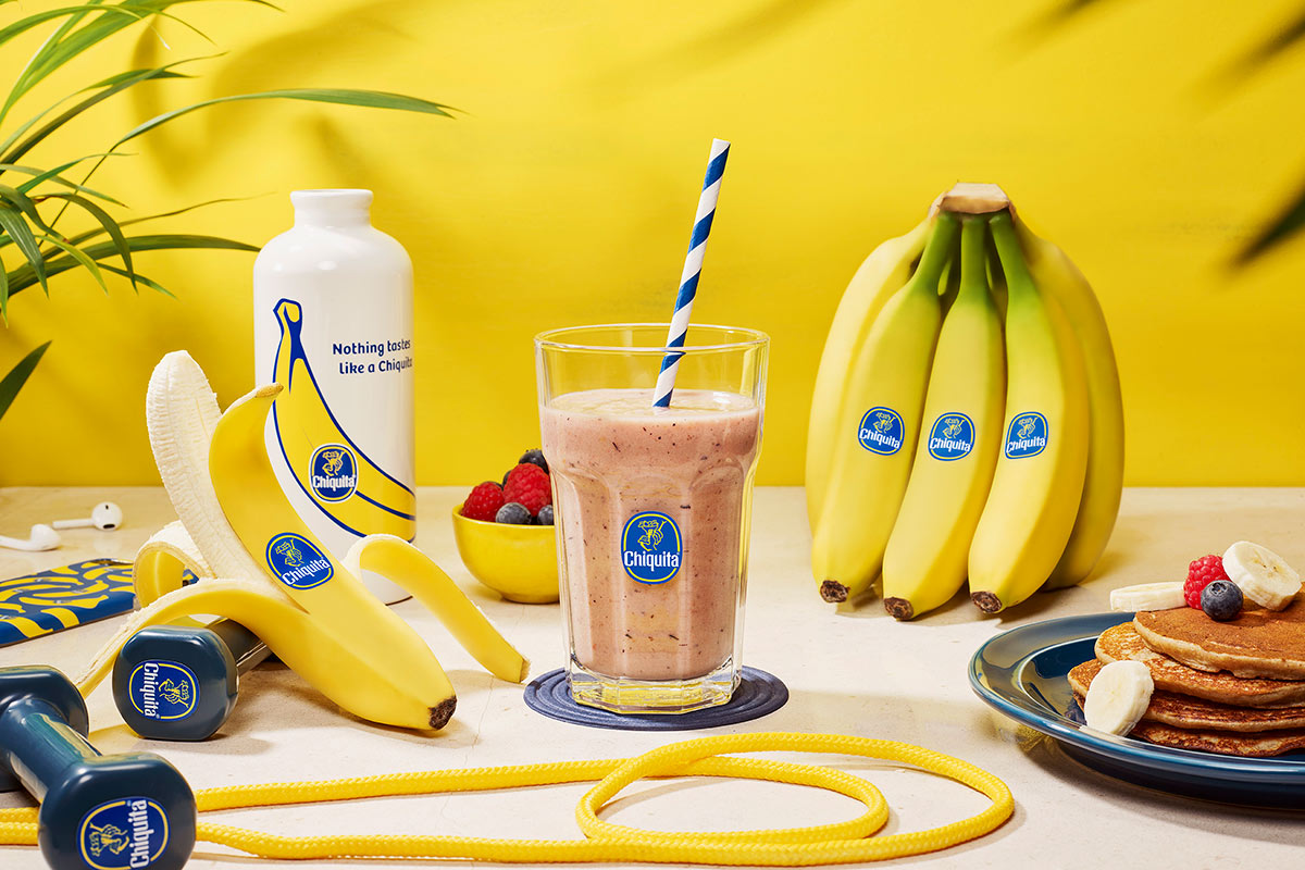 Workout-Eiweiß-Smoothie mit Beeren und Bananen von Chiquita