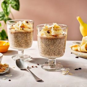 Milchfreier Bananen-Chia-Pudding