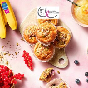 Frühstücksmuffins mit Chiquita Bananen und Heidelbeeren