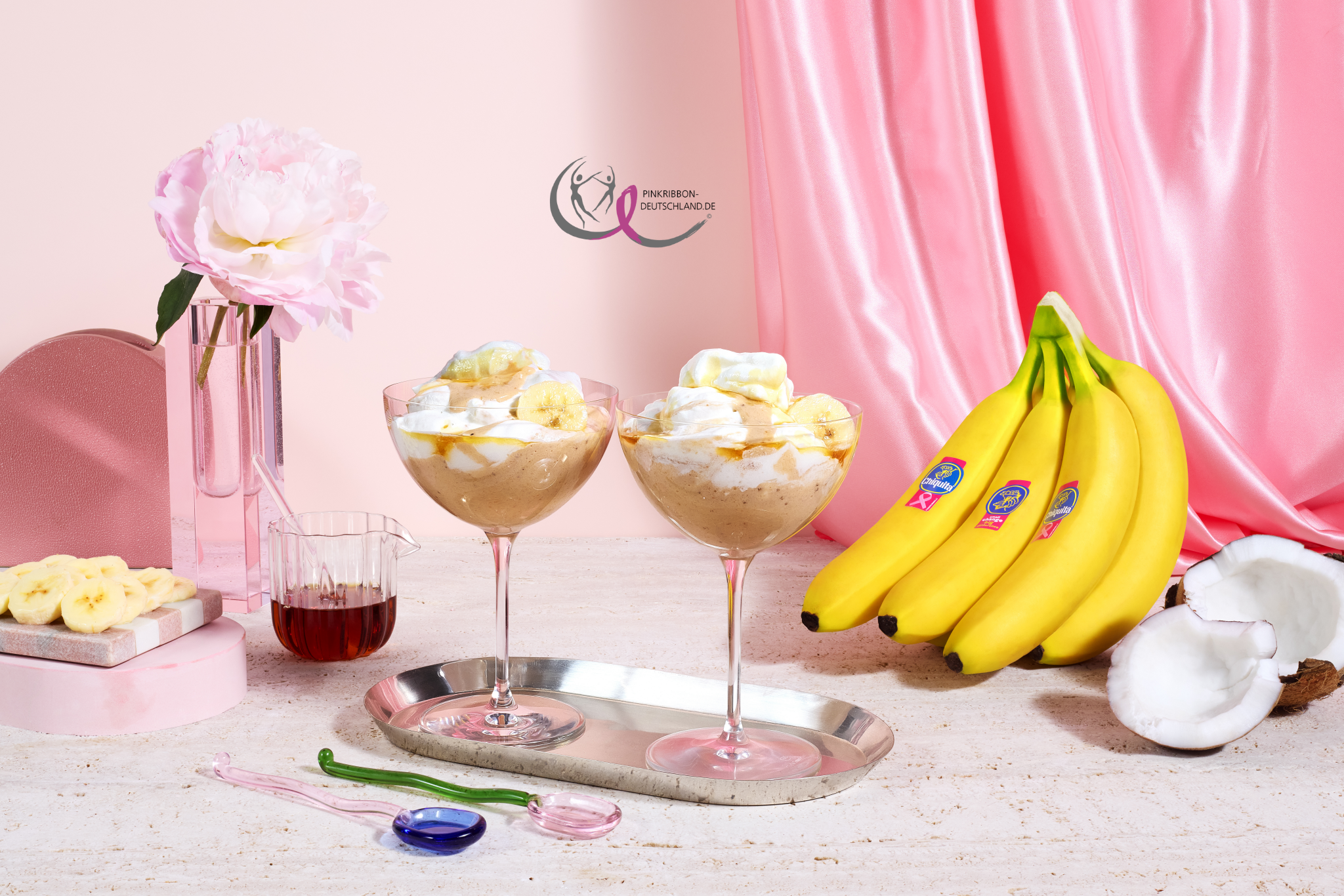 Pflanzliche Mousse mit Chiquita Bananen